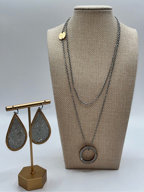 rebecca Jewelry - Rebecca Earrings & Necklace Sterling 18k Bronze